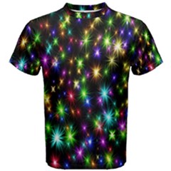 Star Colorful Christmas Abstract Men s Cotton T-shirt