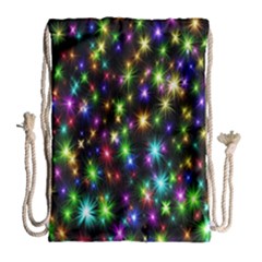 Star Colorful Christmas Abstract Drawstring Bag (large)