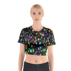 Star Colorful Christmas Abstract Cotton Crop Top