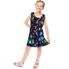 Star Colorful Christmas Abstract Kids  Tunic Dress