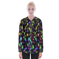 Star Colorful Christmas Abstract Womens Long Sleeve Shirt