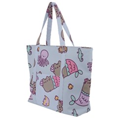 Pusheen Cat Cute Zip Up Canvas Bag by Grandong