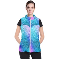 Rainbow Color Colorful Pattern Women s Puffer Vest