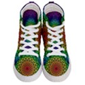 Rainbow Mandala Abstract Pastel Pattern Women s Hi-Top Skate Sneakers View1