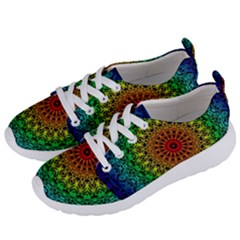 Rainbow Mandala Abstract Pastel Pattern Women s Lightweight Sports Shoes by Grandong