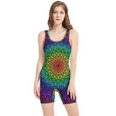 Rainbow Mandala Abstract Pastel Pattern Women s Wrestling Singlet by Grandong