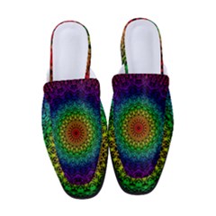 Rainbow Mandala Abstract Pastel Pattern Women s Classic Backless Heels by Grandong