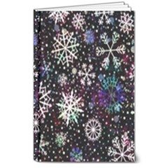 Shiny Winter Snowflake 8  X 10  Hardcover Notebook by Grandong