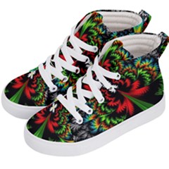 Kaleidoscopic Tropic Kids  Hi-top Skate Sneakers by Grandong