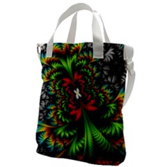 Kaleidoscopic Tropic Canvas Messenger Bag by Grandong