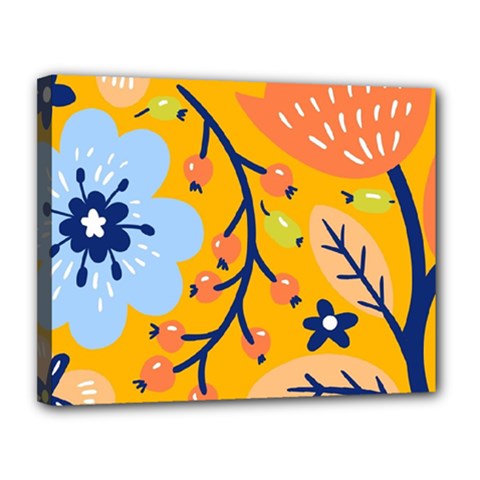 Floral Pattern Adorable Beautiful Aesthetic Secret Garden Canvas 14  X 11  (stretched) by Grandong