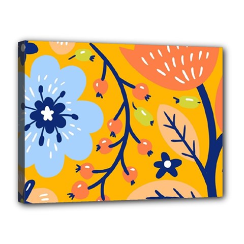 Floral Pattern Adorable Beautiful Aesthetic Secret Garden Canvas 16  X 12  (stretched) by Grandong