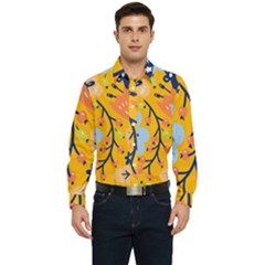 Floral Pattern Adorable Beautiful Aesthetic Secret Garden Men s Long Sleeve  Shirt by Grandong