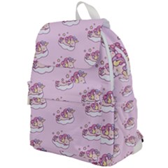 Unicorn Clouds Colorful Cute Pattern Sleepy Top Flap Backpack by Grandong