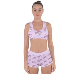 Unicorn Clouds Colorful Cute Pattern Sleepy Racerback Boyleg Bikini Set