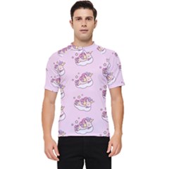 Unicorn Clouds Colorful Cute Pattern Sleepy Men s Short Sleeve Rash Guard by Grandong