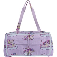 Unicorn Clouds Colorful Cute Pattern Sleepy Multi Function Bag by Grandong