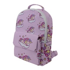 Unicorn Clouds Colorful Cute Pattern Sleepy Flap Pocket Backpack (large) by Grandong