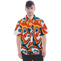 Colors Pastel Patterns Men s Short Sleeve Shirt