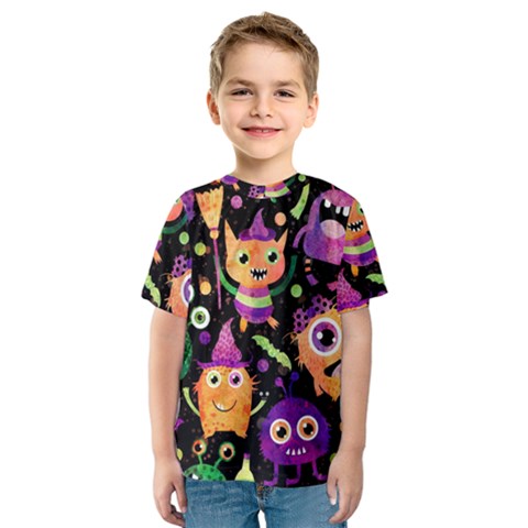 Fun Halloween Monsters Kids  Sport Mesh T-shirt by Grandong