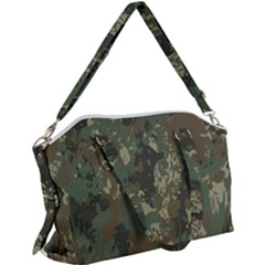 Camouflage Splatters Background Canvas Crossbody Bag by Grandong