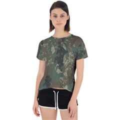 Camouflage Splatters Background Open Back Sport T-Shirt