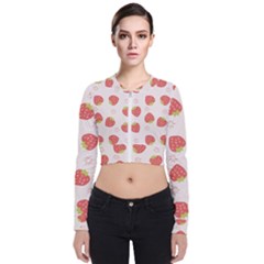 Strawberries Pattern Design Long Sleeve Zip Up Bomber Jacket by Grandong