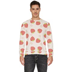 Strawberries Pattern Design Men s Fleece Sweatshirt