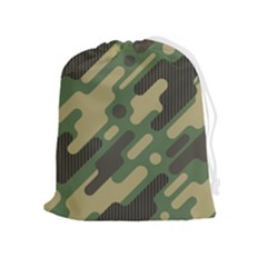 Camouflage Pattern Background Drawstring Pouch (xl) by Grandong