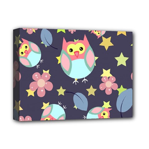 Owl Stars Pattern Background Deluxe Canvas 16  X 12  (stretched)  by Grandong