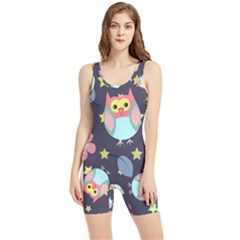 Owl Stars Pattern Background Women s Wrestling Singlet by Grandong