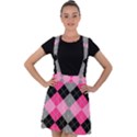Seamless Argyle Pattern Velvet Suspender Skater Skirt View1