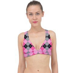 Seamless Argyle Pattern Classic Banded Bikini Top by Grandong