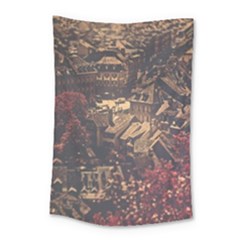 Vintage Cityscape City Retro Old Small Tapestry