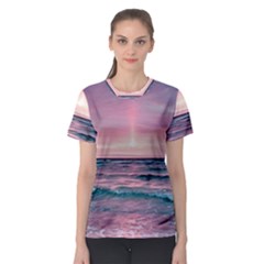 Sunset Ocean Beach Catcher Dream Evening Night Sunset Women s Sport Mesh T-shirt