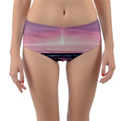 Sunset Ocean Beach Catcher Dream Evening Night Sunset Reversible Mid-waist Bikini Bottoms by Cemarart