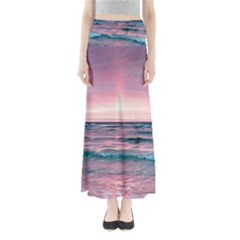 Sunset Ocean Beach Catcher Dream Evening Night Sunset Full Length Maxi Skirt