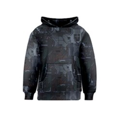 Abstract Tech Computer Motherboard Technology Kids  Pullover Hoodie