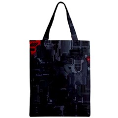 Abstract Tech Computer Motherboard Technology Zipper Classic Tote Bag