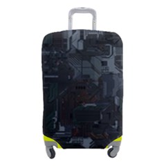 Abstract Tech Computer Motherboard Technology Luggage Cover (small) by Cemarart