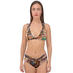 Dream Catcher Colorful Vintage Double Strap Halter Bikini Set by Cemarart