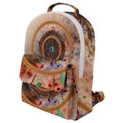 Dream Catcher Colorful Vintage Flap Pocket Backpack (Small)