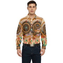 Dream Catcher Colorful Vintage Men s Long Sleeve Pocket Shirt  by Cemarart