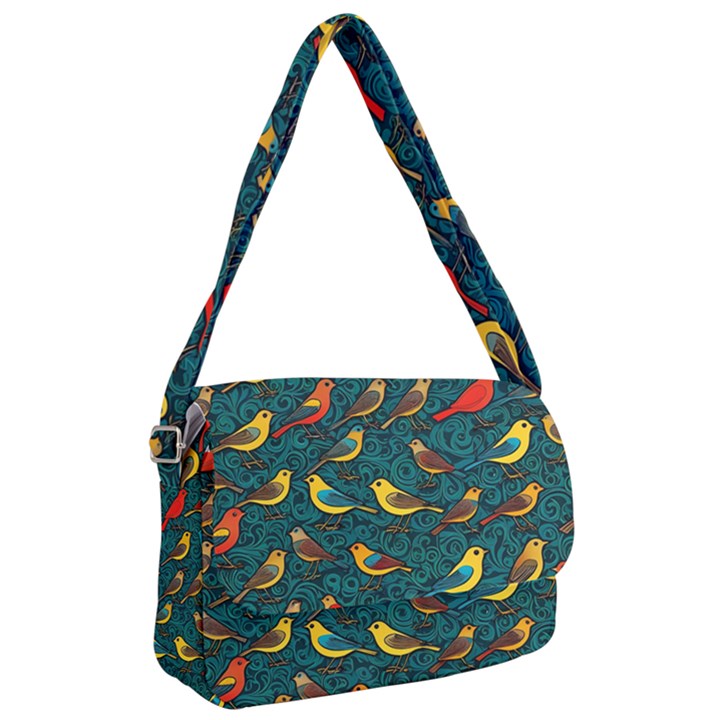 Bird Pattern Colorful Courier Bag