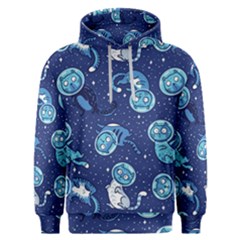 Cat Astronaut Space Suit Pattern Men s Overhead Hoodie