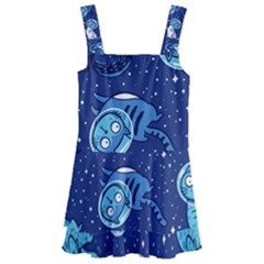 Cat Astronaut Space Suit Pattern Kids  Layered Skirt Swimsuit