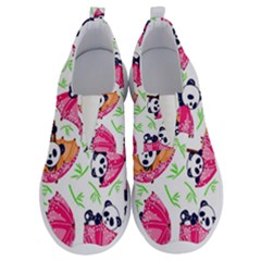 Panda Umbrella Pattern No Lace Lightweight Shoes by Cemarart
