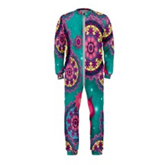 Floral Pattern Abstract Colorful Flow Oriental Spring Summer Onepiece Jumpsuit (kids) by Cemarart