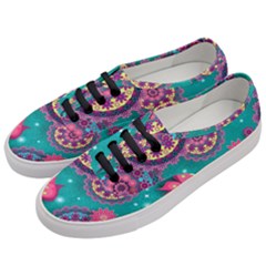 Floral Pattern Abstract Colorful Flow Oriental Spring Summer Women s Classic Low Top Sneakers