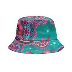 Floral Pattern Abstract Colorful Flow Oriental Spring Summer Inside Out Bucket Hat by Cemarart